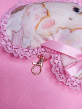 Load image into Gallery viewer, Retro lamb plush heart key chain trinket, sweet lolita bag charm