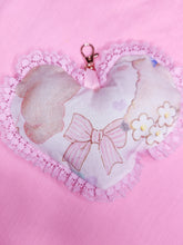 Load image into Gallery viewer, Retro lamb plush heart key chain trinket, sweet lolita bag charm