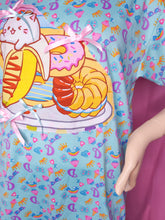 Load image into Gallery viewer, Bananya boxy top, decora fairy spank kei size XL