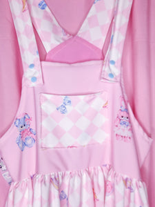 Pink sweet lolita jumper skirt, teddy bear bunny tea party size Medium