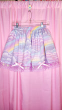 Load image into Gallery viewer, Pastel rainbow upcycled fairy spank kei skirt, 80&#39;s made to order