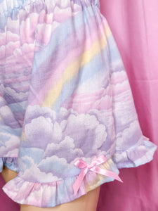 Pastel rainbow fairy spank kei pajama set, plus size XL