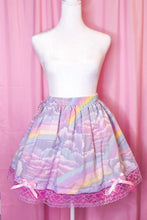 Load image into Gallery viewer, Pastel rainbow upcycled fairy spank kei skirt, 80&#39;s made to order