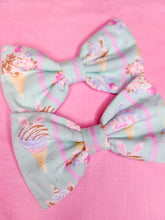 Load image into Gallery viewer, Mint green ice cream hair bow, kawaii sweet lolita
