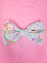 Load image into Gallery viewer, Mint green ice cream hair bow, kawaii sweet lolita