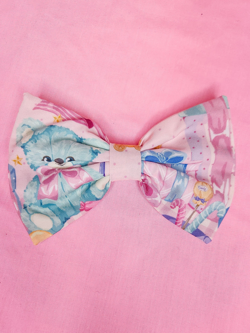 Sweet lolita teddy bear hair bow, kawaii fairy kei