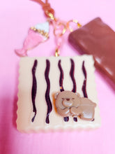 Load image into Gallery viewer, Hime gyaru chocolate key chain trinket, sweet lolita bag charm
