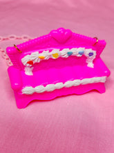 Load image into Gallery viewer, Pink frosted couch necklace, fairy spank kei decora, valentine lovecore
