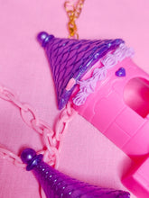 Load image into Gallery viewer, Pink oversized frosted castle necklace, fairy spank kei decora B GRADE