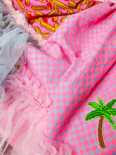 Load image into Gallery viewer, Food Court patchwork maximalist dress, tulle ruffle retro pizza pretzel French fries size M