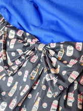 Load image into Gallery viewer, Arcade Gaming Zone t-shirt dress, retro soda sequin french fries, size 2X