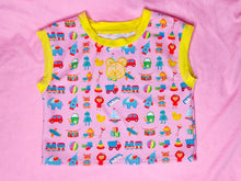Load image into Gallery viewer, Pink toy sleeveless top, fairy spank kei decora kidcore, size Small