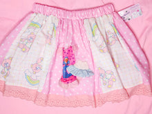 Load image into Gallery viewer, Pink polka dot teddy bear skirt, 80s fairy spank kei, size Medium
