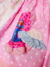 Load image into Gallery viewer, Pink polka dot teddy bear skirt, 80s fairy spank kei, size Medium