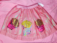 Load image into Gallery viewer, Iridescent French fry sequin skirt, 80s fairy spank kei decora, size Medium