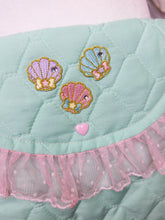 Load image into Gallery viewer, Mint green quilted purse, fairy spank kei mermaid shell