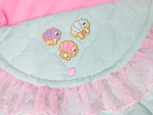 Load image into Gallery viewer, Mint green quilted purse, fairy spank kei mermaid shell