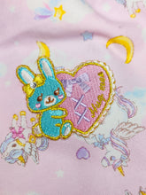 Load image into Gallery viewer, Unicorns and moons drawstring bag, fairy kei sweet lolita bunny pouch