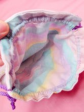 Load image into Gallery viewer, Unicorns and moons drawstring bag, fairy kei sweet lolita bunny pouch