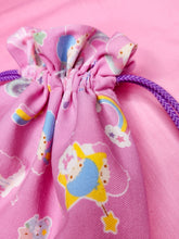 Load image into Gallery viewer, Kiki and Lala drawstring bag, fairy kei sweet lolita pouch