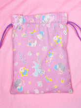 Load image into Gallery viewer, Kiki and Lala drawstring bag, fairy kei sweet lolita pouch