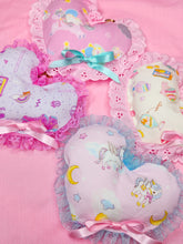 Load image into Gallery viewer, Retro 90s heart plush key chain trinket, fairy spank kei bag charm