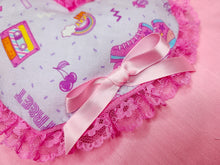Load image into Gallery viewer, Retro 90s heart plush key chain trinket, fairy spank kei bag charm