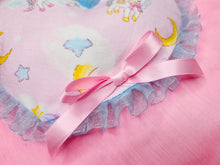 Load image into Gallery viewer, Unicorns and moons heart plush key chain trinket, fairy spank kei bag charm sweet lolita