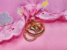 Load image into Gallery viewer, Kiki and Lala heart plush key chain trinket, fairy spank kei bag charm