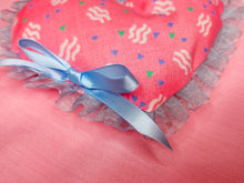 Load image into Gallery viewer, 80s memphis heart plush key chain trinket, fairy spank kei bag charm