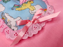 Load image into Gallery viewer, My Little Pony heart plush key chain trinket, fairy spank kei bag charm 80s