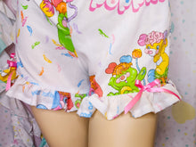 Load image into Gallery viewer, Popples upcycled fairy spank kei ruffle shorts, 80s size medium