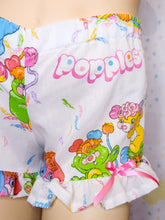 Load image into Gallery viewer, Popples upcycled fairy spank kei ruffle shorts, 80s size medium