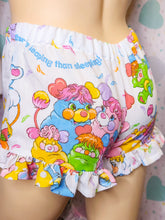 Load image into Gallery viewer, Popples upcycled fairy spank kei ruffle shorts, 80s size medium