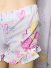 Load image into Gallery viewer, 90s doll upcycled fairy spank kei ruffle shorts, ballerina size medium