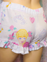 Load image into Gallery viewer, 90s doll upcycled fairy spank kei ruffle shorts, ballerina size medium