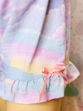 Load image into Gallery viewer, Pastel rainbow upcycled fairy spank kei ruffle shorts, 80s 90s size L XL