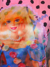 Load image into Gallery viewer, Pink black polka dot boxy top, 90s doll fairy spank kei t shirt size Large