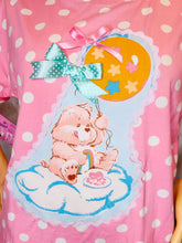 Load image into Gallery viewer, Pink white polka dot boxy top, Care Bears fairy spank kei t shirt size XL