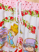 Load image into Gallery viewer, Strawberry Shortcake drawstring skirt, 80s fairy spank kei, size XL/2X