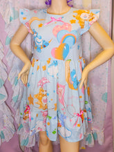 Load image into Gallery viewer, Care Bears upcycled sack dress, 80s fairy spank kei size medium
