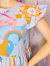 Load image into Gallery viewer, Care Bears upcycled sack dress, 80s fairy spank kei size medium