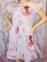 Load image into Gallery viewer, 90s doll upcycled sack dress, 80s fairy spank kei size Large