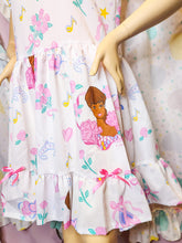 Load image into Gallery viewer, 90s doll upcycled sack dress, 80s fairy spank kei size Large