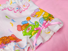 Load image into Gallery viewer, Popples upcycled fairy spank kei ruffle shorts, 80s size medium