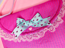 Load image into Gallery viewer, Purple magenta pin stripe purse, fairy spank kei pastel rainbow 80s