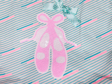 Load image into Gallery viewer, Green pink 80s tote bag, fairy spank kei, 90s stripe ballet slipper