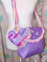 Load image into Gallery viewer, 90s doll heart plush key chain trinket, fairy spank kei bag charm