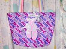 Load image into Gallery viewer, 90s doll tote bag, fairy spank kei, 80s retro ballet slipper