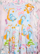 Load image into Gallery viewer, Care Bears upcycled sack dress, 80s fairy spank kei size medium